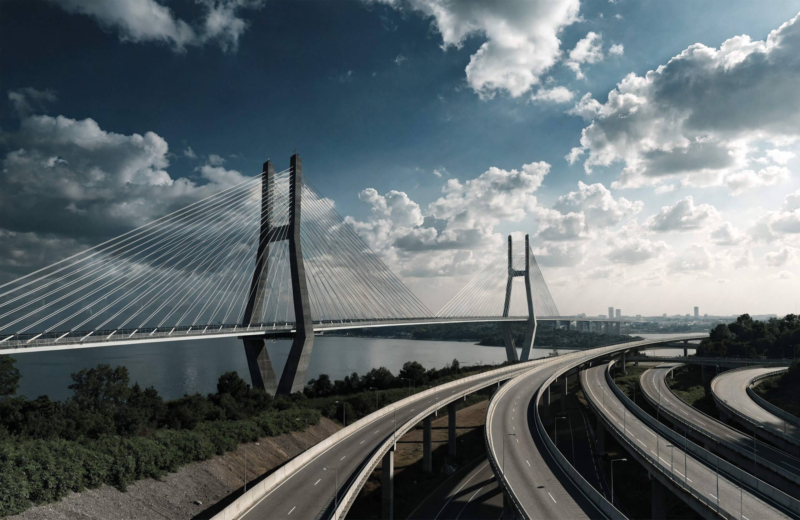 Major civil engineering project — bridge and highway
